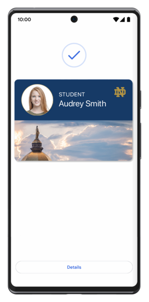 Sample ID Card on an Android Device